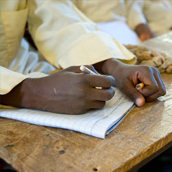 Nigerian Child Writing