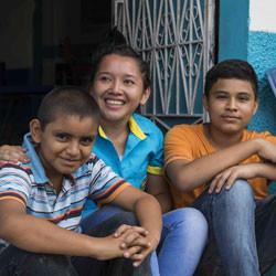 Salvadoran youth at a youth center.