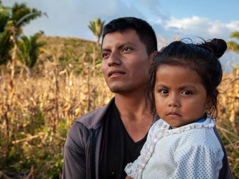 Guatemala migrant and child