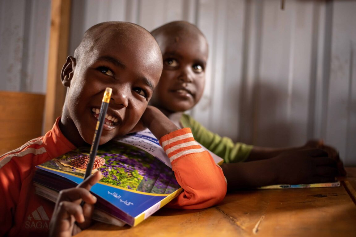 Students attend class at a school in in Baidoa, Somalia, on 04 September 2022.